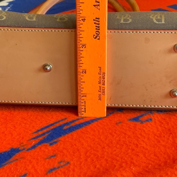 Dooney & Bourke Vintage Set of 3 Taupe Canvas & Tan Leather Bags, Preowned - Picture 6 of 16
